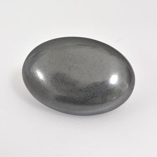 Hématite Gris moyen naturelle Coupe ovale, 6.62 ct, Opaque