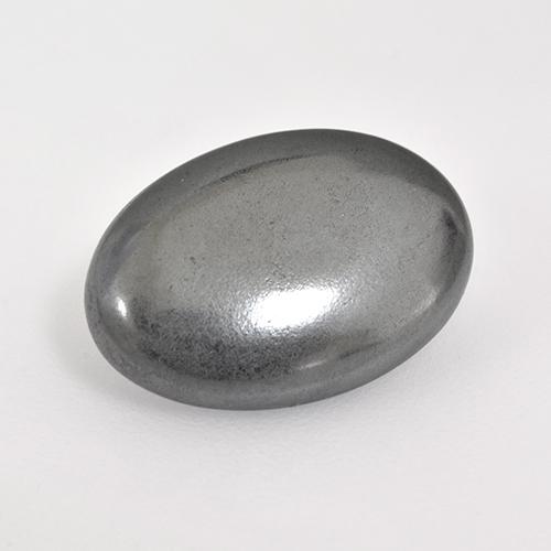 Hématite Gris moyen naturelle Coupe ovale, 6.62 ct, Opaque