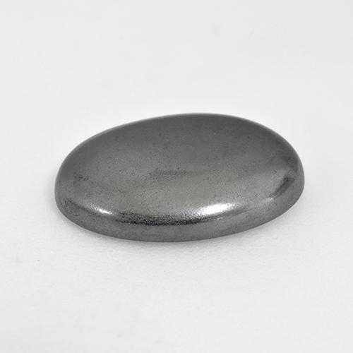 Hématite Gris moyen naturelle Coupe ovale, 6.62 ct, Opaque