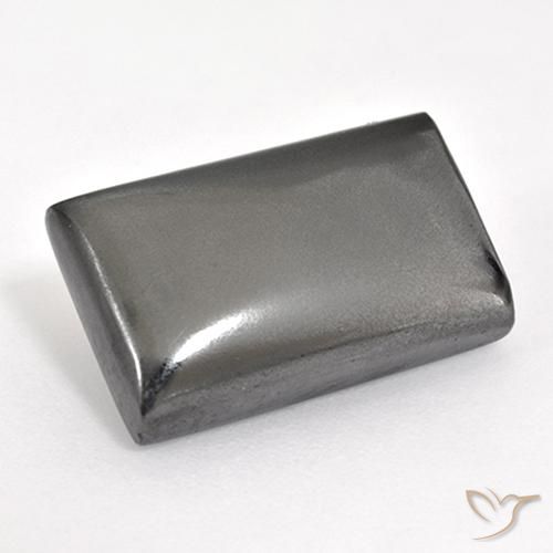 14.67ct Naturel Gris moyen Hématite, Baquette, Opaque