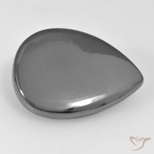 20.45ct Naturel Gris moyen Hématite, En forme de poire, Opaque