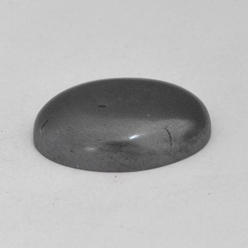 Hématite Gris argent naturelle Coupe ovale, 6.30 ct, Opaque