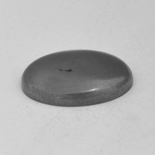 Hématite gris naturelle coupe ovale, 5,54 ct, opaque