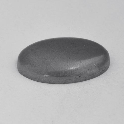 Hématite Gris argent naturelle Coupe ovale, 6.39 ct, Opaque