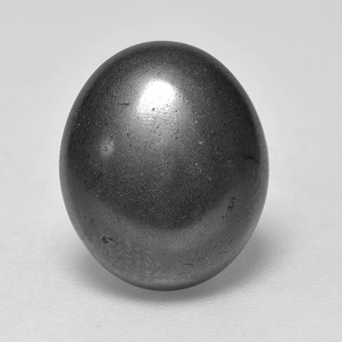 Hématite Gris naturelle Coupe ovale, 6.85 ct, Opaque