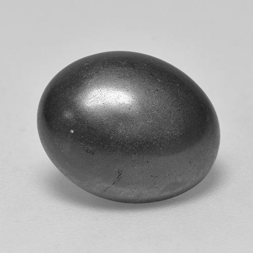 Hématite Gris naturelle Coupe ovale, 6.85 ct, Opaque