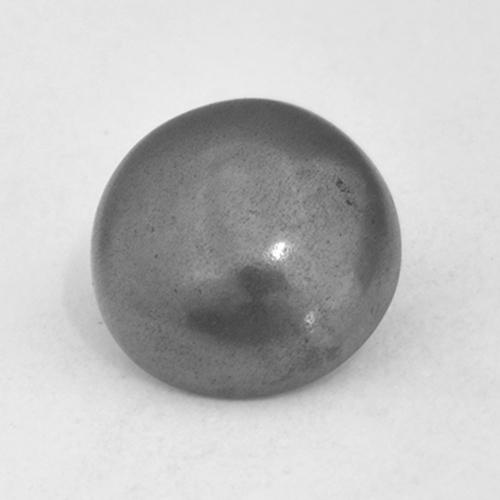 Hématite Gris argent naturelle Coupe roude, 3.74 ct, Opaque