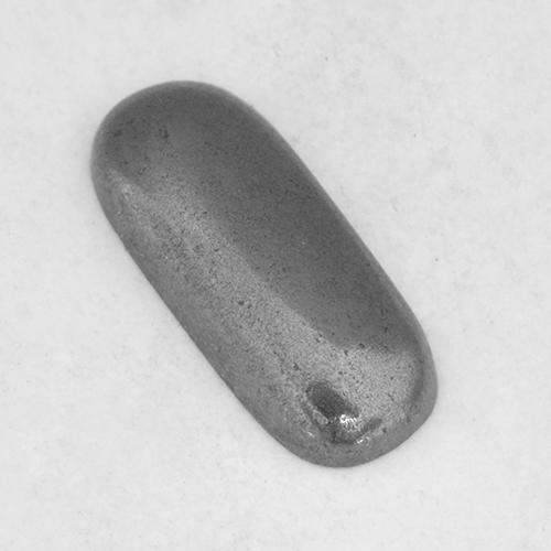 Hématite gris naturelle coupe coussin, 0,96 ct, opaque