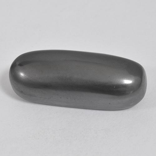 Hématite gris naturelle coupe coussin, 18,47 ct, opaque