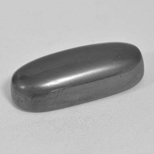 Hématite gris naturelle coupe coussin, 18,47 ct, opaque