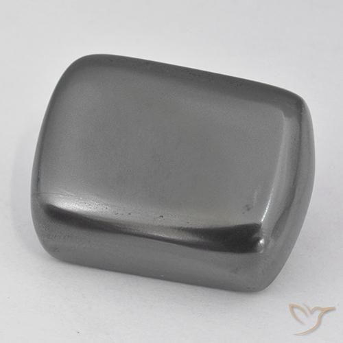 Hématite Gris argent naturelle Coussin, 38.42 ct, Opaque