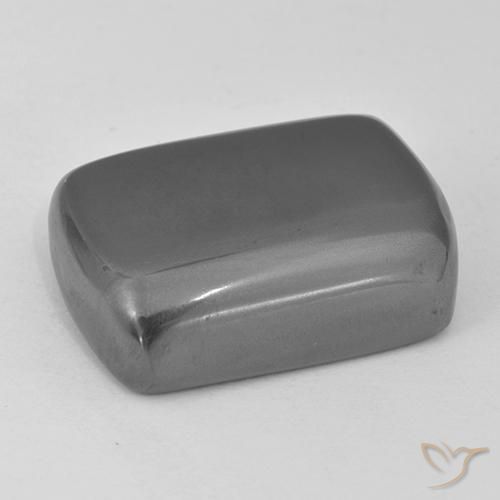 Hématite Gris argent naturelle Coussin, 38.42 ct, Opaque