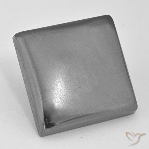 23.43ct Naturel Gris moyen Hématite, Carré, Opaque