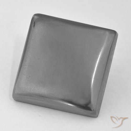 Hématite Gris moyen naturelle Carré, 23.43 ct, Opaque