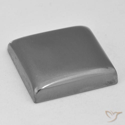 Hématite Gris moyen naturelle Carré, 23.43 ct, Opaque