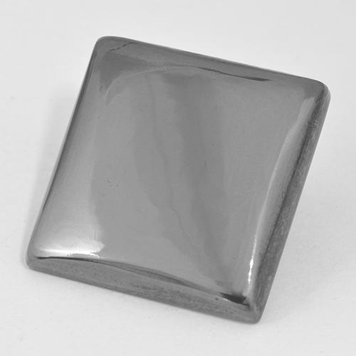 Hématite Gris moyen naturelle Carré, 22.87 ct, Opaque