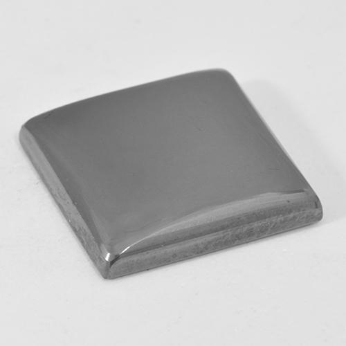 Hématite Gris moyen naturelle Carré, 22.87 ct, Opaque