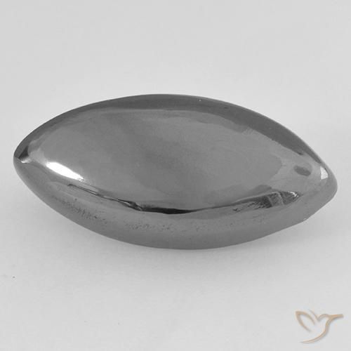 Hématite Gris moyen naturelle Marquise, 16.07 ct, Opaque