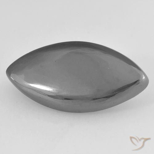 Hématite Gris moyen naturelle Marquise, 15,21 ct, Opaque