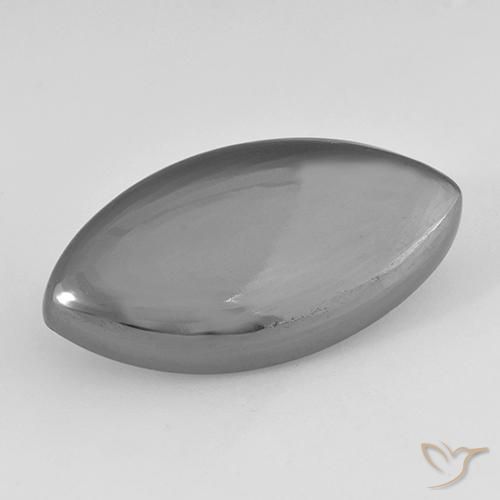24.34ct Naturel Gris moyen Hématite, Marquise, Opaque