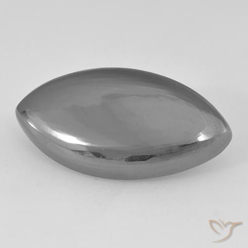 Hématite Gris moyen naturelle Marquise, 24.34 ct, Opaque