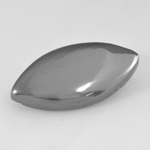 Hématite gris naturelle marquise, 11,33 ct, opaque