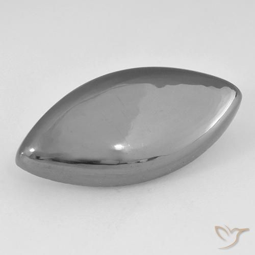 18.77ct Naturel Gris argent Hématite, Marquise, Opaque