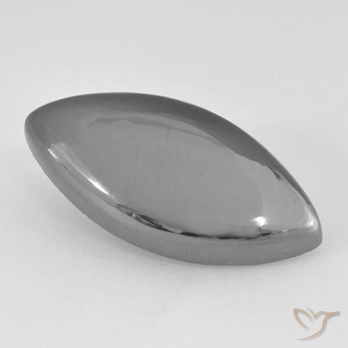 Hématite Gris argent naturelle Marquise, 18.77 ct, Opaque