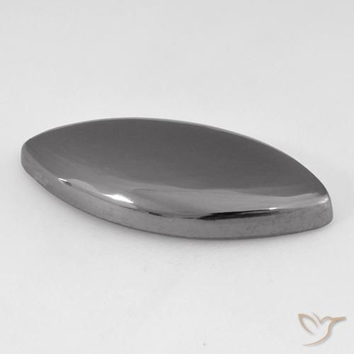 Hématite Gris argent naturelle Marquise, 16.63 ct, Opaque