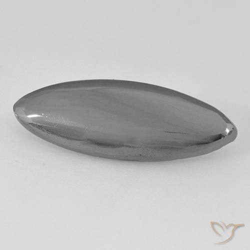 Hématite Gris moyen naturelle Marquise, 12.87 ct, Opaque