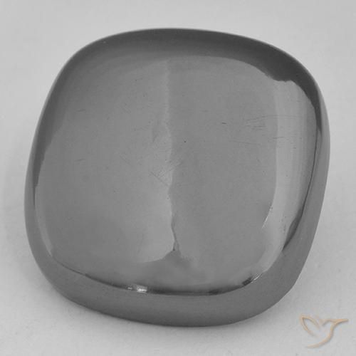 Hématite Gris argent naturelle Coussin, 29.63 ct, Opaque