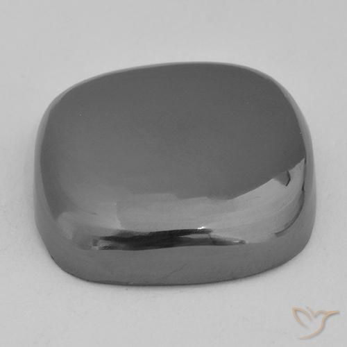 Hématite Gris argent naturelle Coussin, 29.63 ct, Opaque