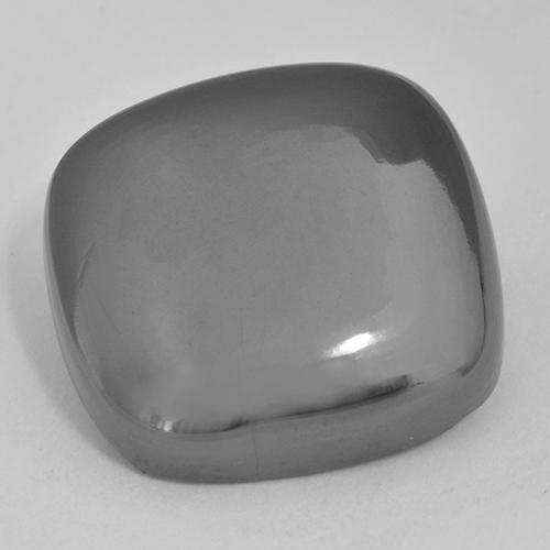 Hématite gris naturelle coupe coussin, 31,70 ct, opaque