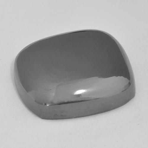 Hématite gris naturelle coupe coussin, 31,70 ct, opaque
