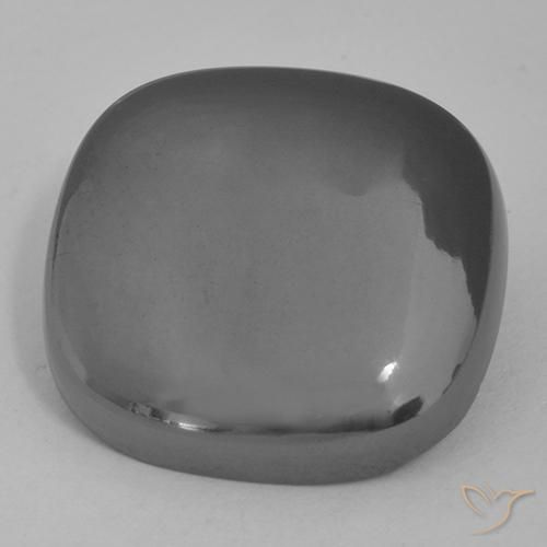 21.81ct Naturel Gris moyen Hématite, Coussin, Opaque
