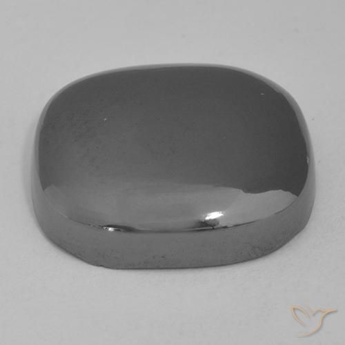 Hématite Gris moyen naturelle Coussin, 21.81 ct, Opaque