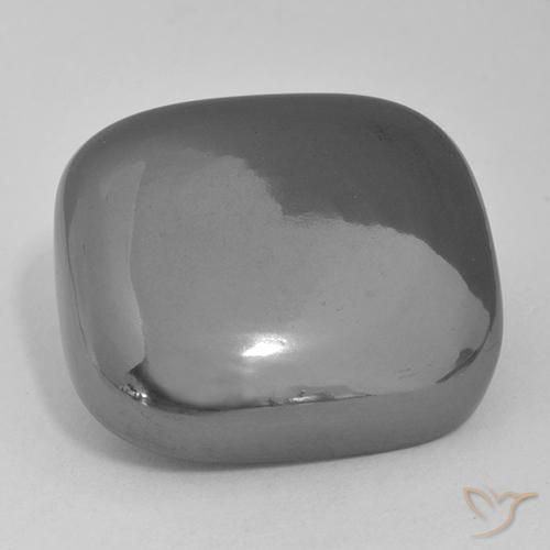 Hématite Gris moyen naturelle Coussin, 48.66 ct, Opaque