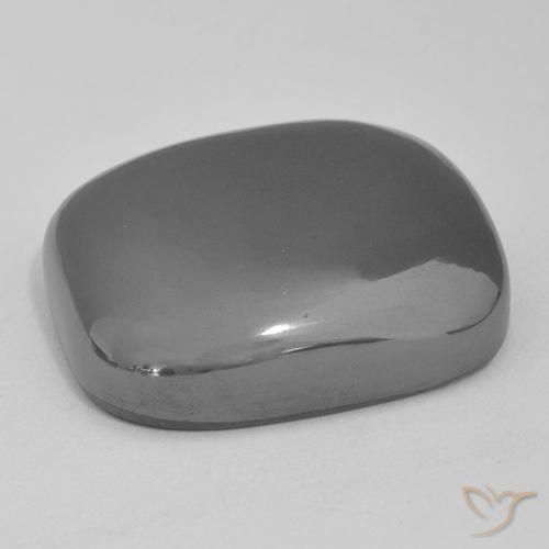 Hématite Gris moyen naturelle Coussin, 48.66 ct, Opaque