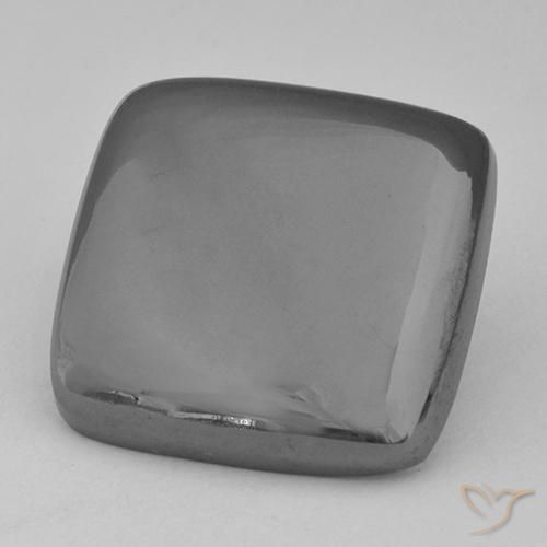 27.67ct Naturel Gris argent Hématite, Coussin, Opaque