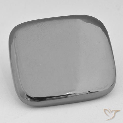 42.61ct Naturel Gris argent Hématite, Coussin, Opaque
