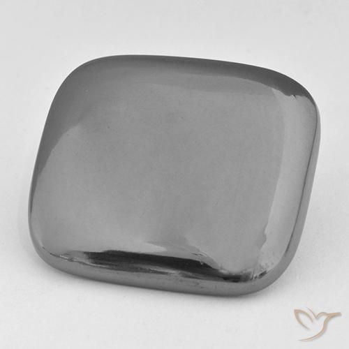 42.76ct Naturel Gris moyen Hématite, Coussin, Opaque