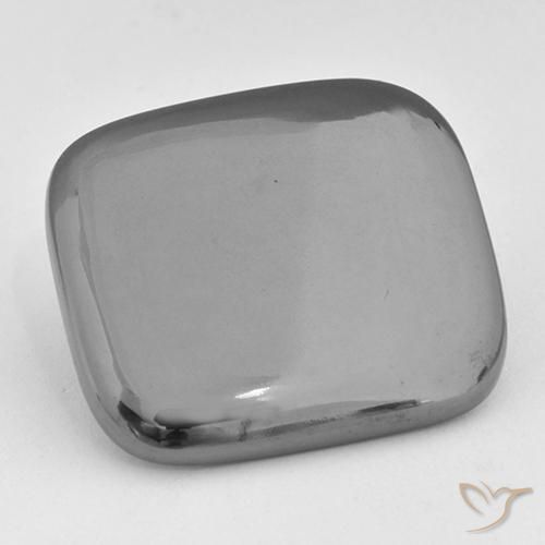 Hématite Gris moyen naturelle Coussin, 42.76 ct, Opaque