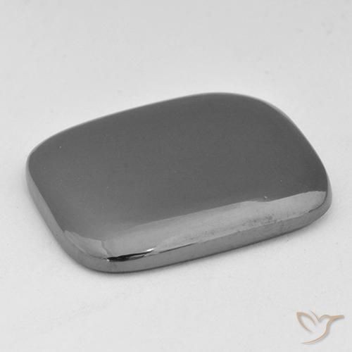 Hématite Gris moyen naturelle Coussin, 42.76 ct, Opaque