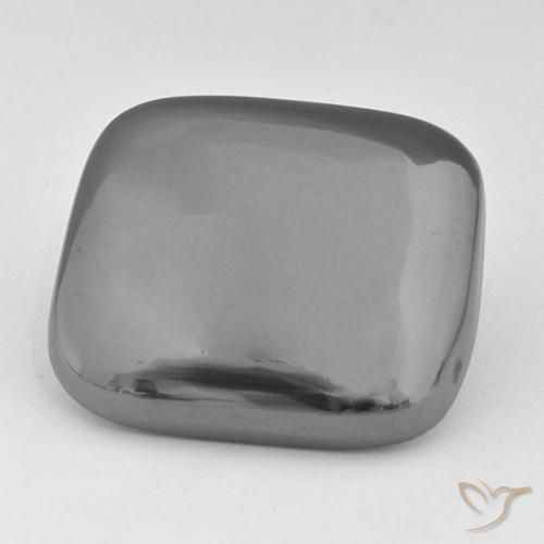 52.63ct Naturel Gris argent Hématite, Coussin, Opaque