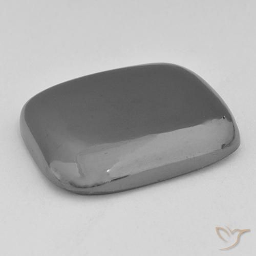 Hématite Gris argent naturelle Coussin, 52.63 ct, Opaque