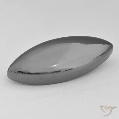30.10ct Naturel Gris moyen Hématite, Marquise, Opaque