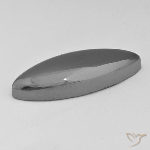 Hématite Gris moyen naturelle Marquise, 30.10 ct, Opaque