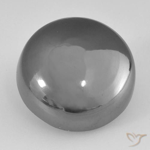 Hématite Gris moyen naturelle Coupe roude, 21.27 ct, Opaque