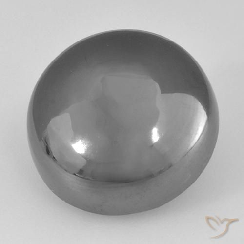 Hématite Gris moyen naturelle Coupe roude, 21.27 ct, Opaque