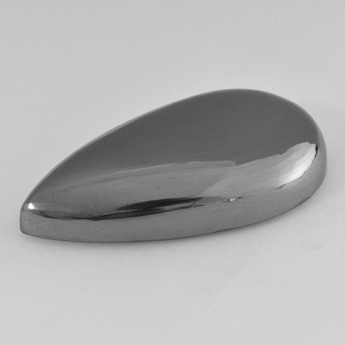 Hématite Gris argent naturelle En forme de poire, 47.99 ct, Opaque